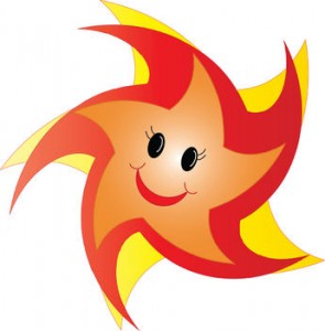 Free Clipart Picture of a Happy Star